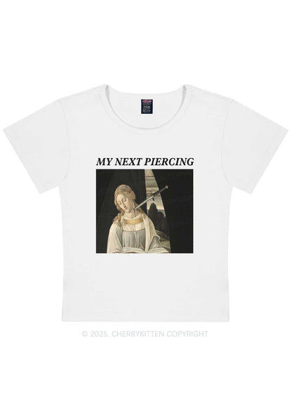 My Next Piercing Y2K Baby Tee Cherrykitten