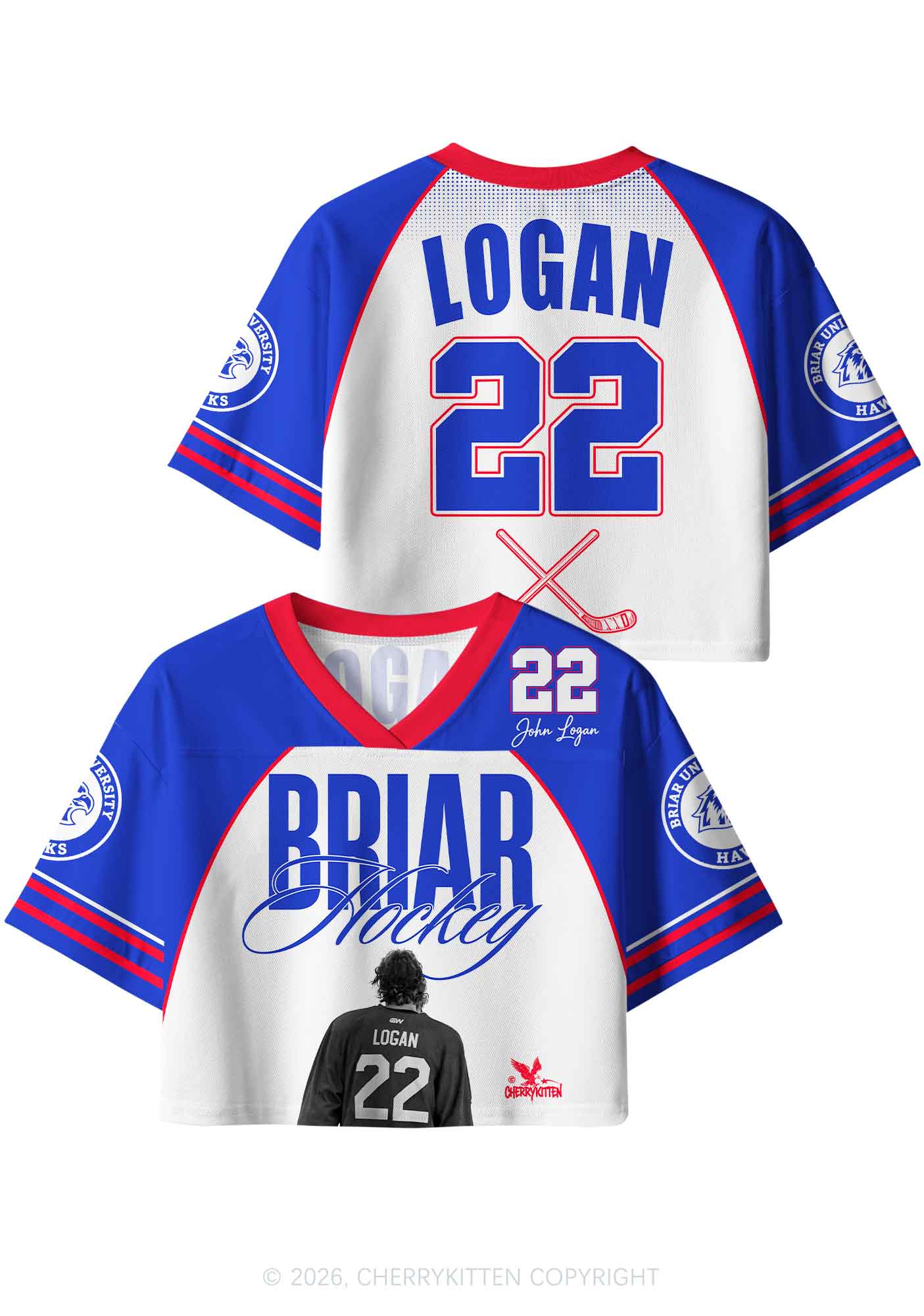 Legend Silhouette JL Y2K Crop Sport Jersey Shirts Cherrykitten