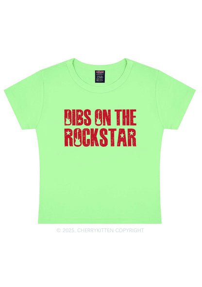 Dibs On The Rockstar Y2K Baby Tee Cherrykitten