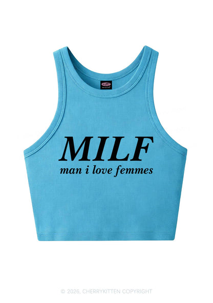 Man I Love Femme Y2K Crop Tank Top Cherrykitten