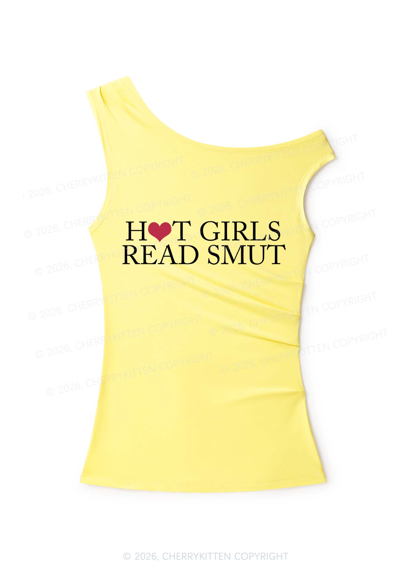 Hot Girls Read Smut Y2K Off Shoulder Tank Top Cherrykitten