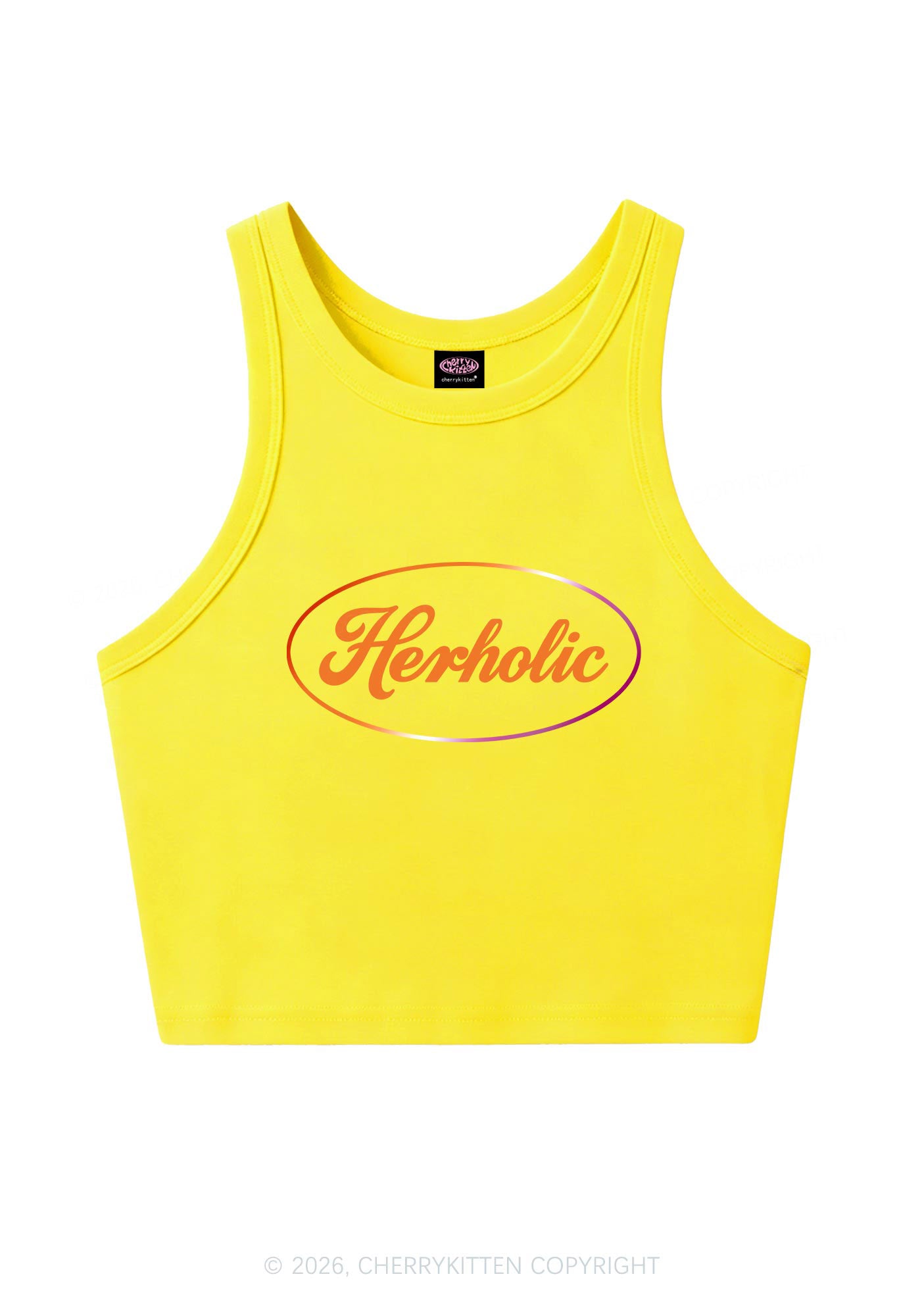 Herholic Lesbian Pride Y2K Crop Tank Top Cherrykitten
