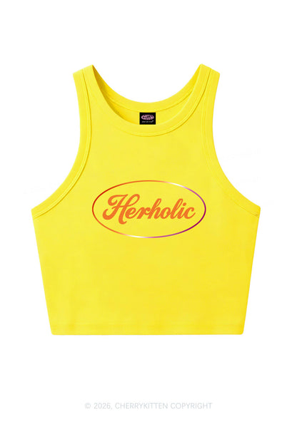 Herholic Lesbian Pride Y2K Crop Tank Top Cherrykitten
