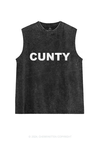 Cunty Y2K Washed Tank Cherrykitten