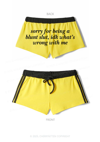 Sorry For Being A Blunt Slxt Y2K Drawstring Mini Shorts Cherrykitten