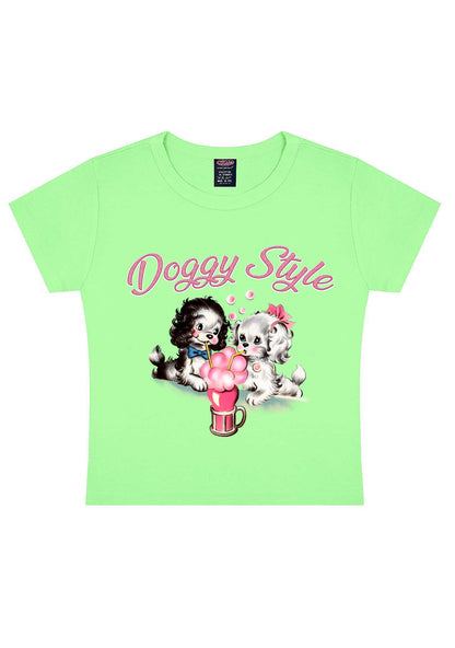 Doggy Style Y2K Baby Tee Cherrykitten