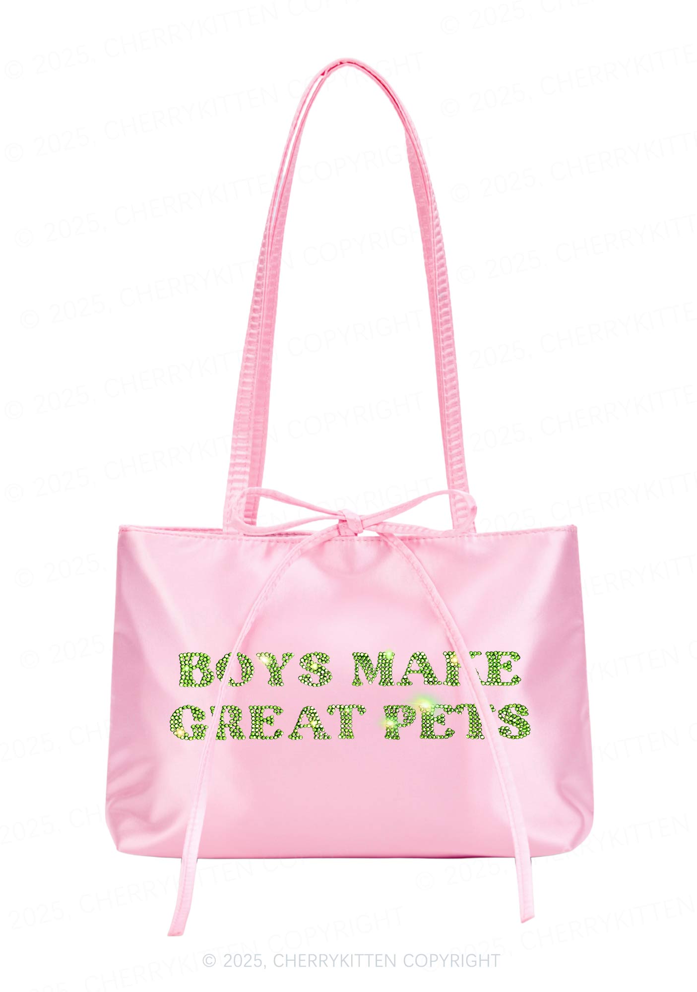 Rhinestone Boys Make Gr8 Pets Y2K Satin Bags Cherrykitten