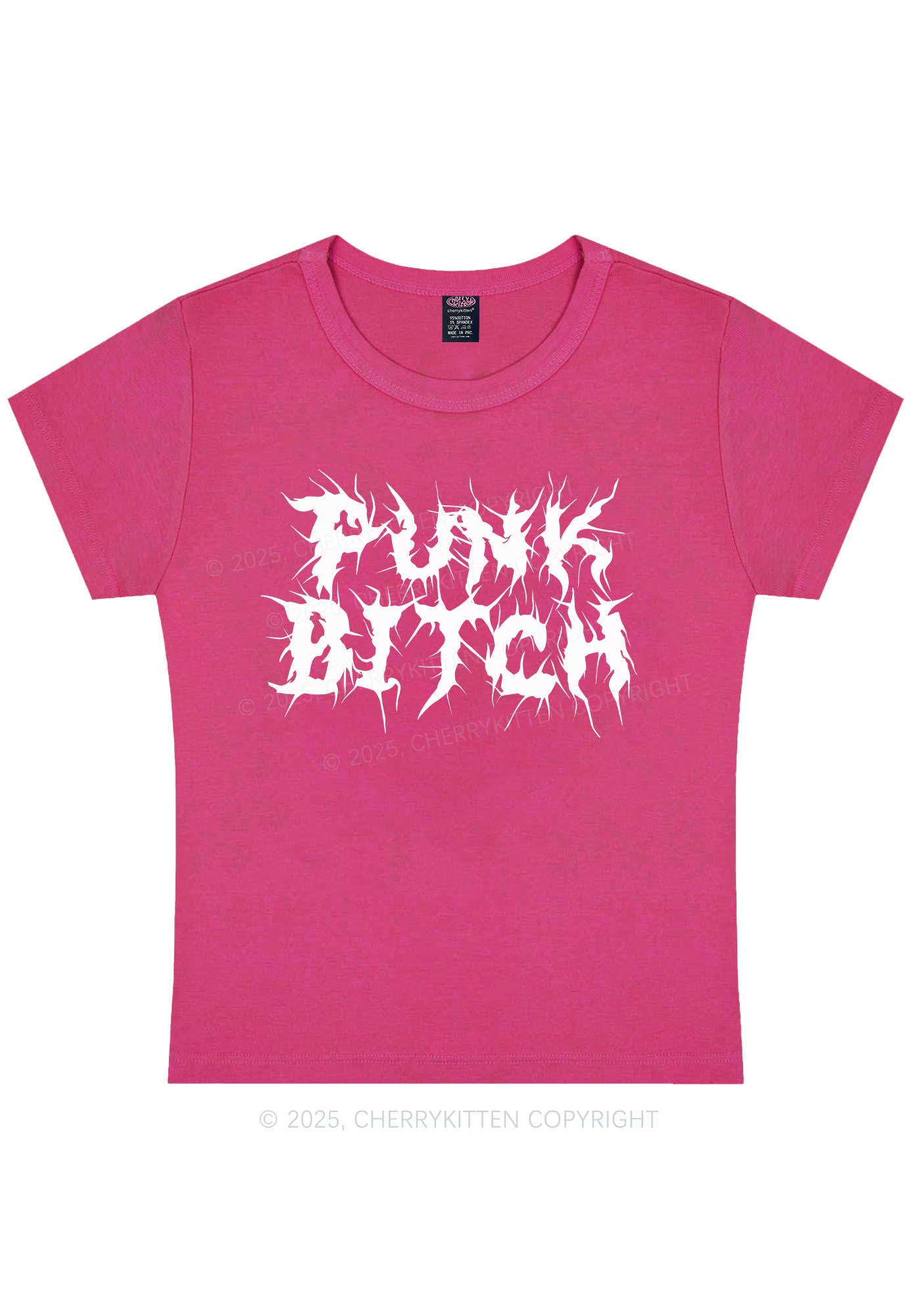 Punk Bxxch Y2K Baby Tee Cherrykitten