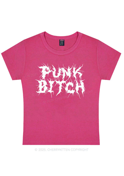 Punk Bxxch Y2K Baby Tee Cherrykitten