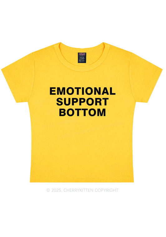 Emotional Support Bottom Pride Y2K Baby Tee Cherrykitten