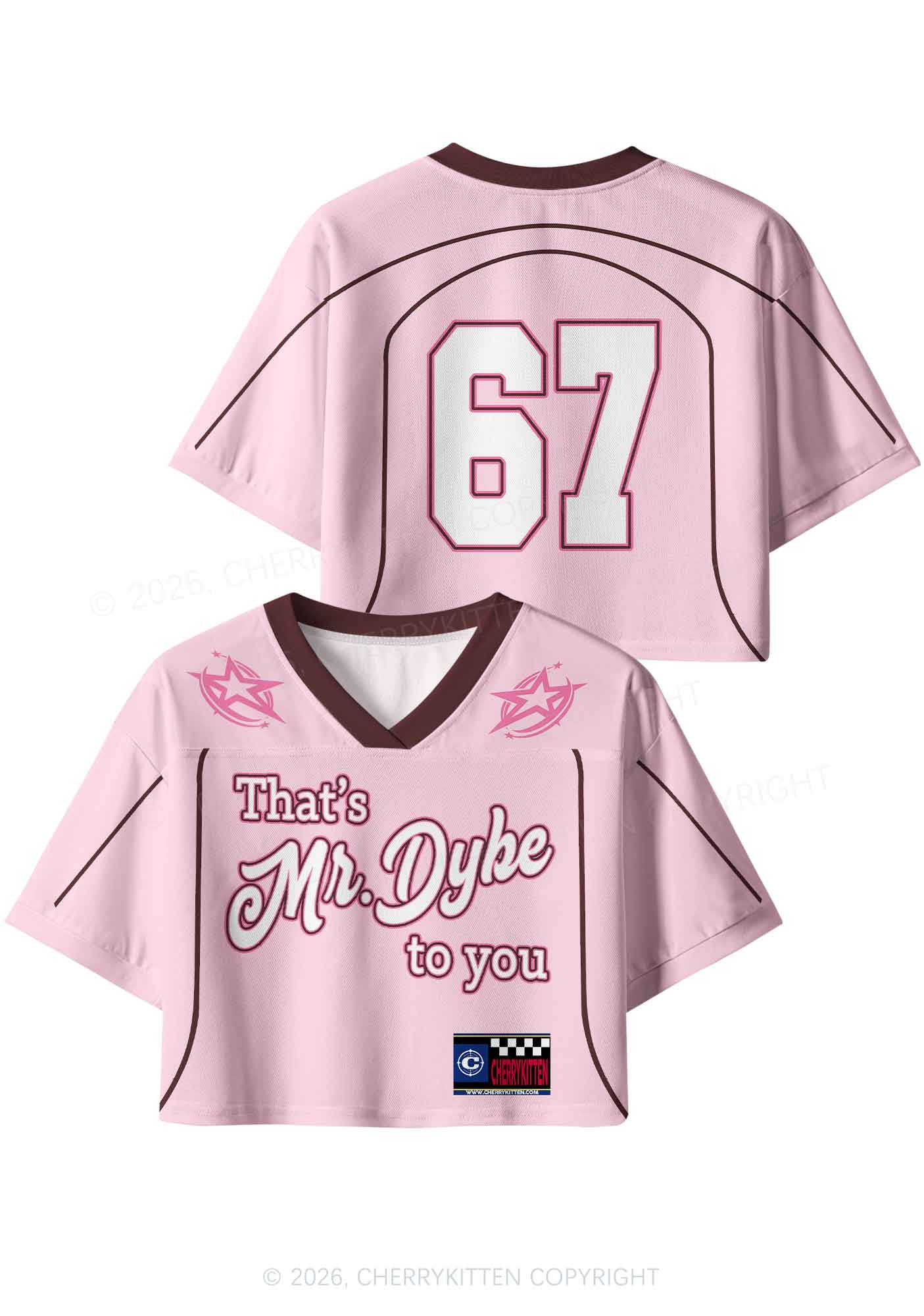 Thats Mr Dyke To You Pride Y2K Crop Sport Jersey Shirts Cherrykitten