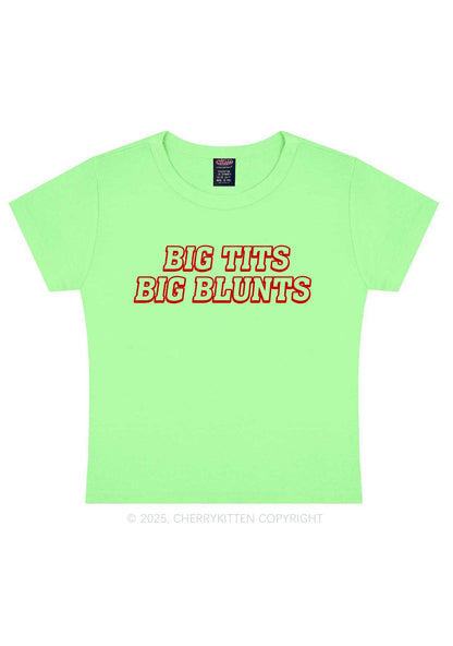 Big Txts Big Blunts Y2K Baby Tee Cherrykitten