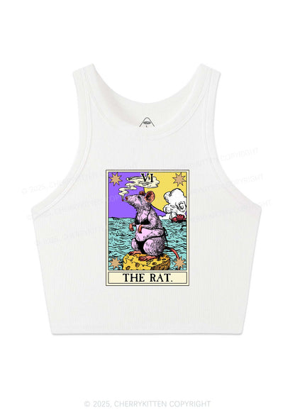 The Rat Smoking Y2K Crop Tank Top Cherrykitten