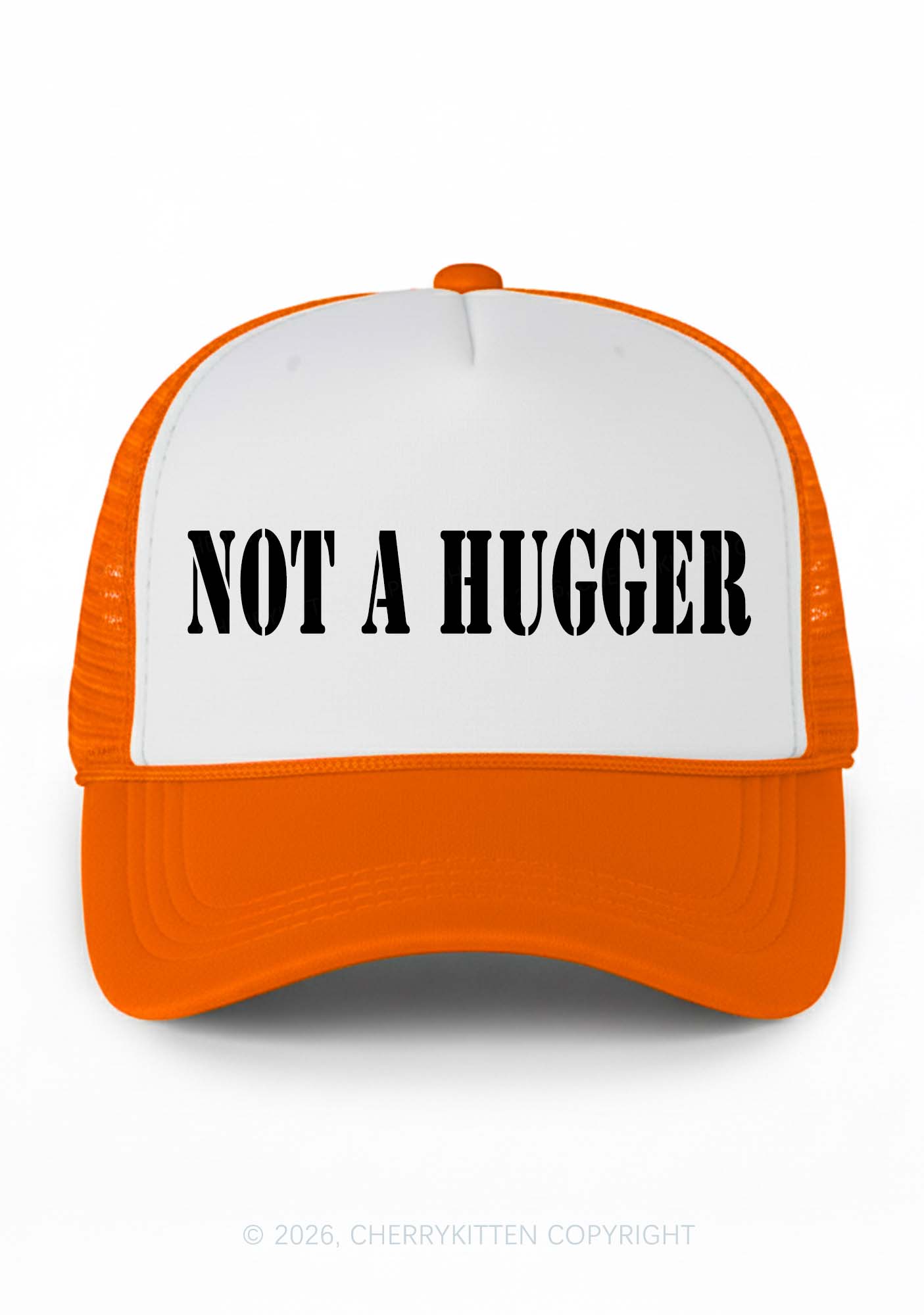 Not A Hugger Y2K Colorblock Trucker Hat Cherrykitten