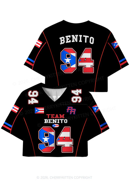 Black Team Bunny Y2K Crop Sport Jersey Shirts Cherrykitten