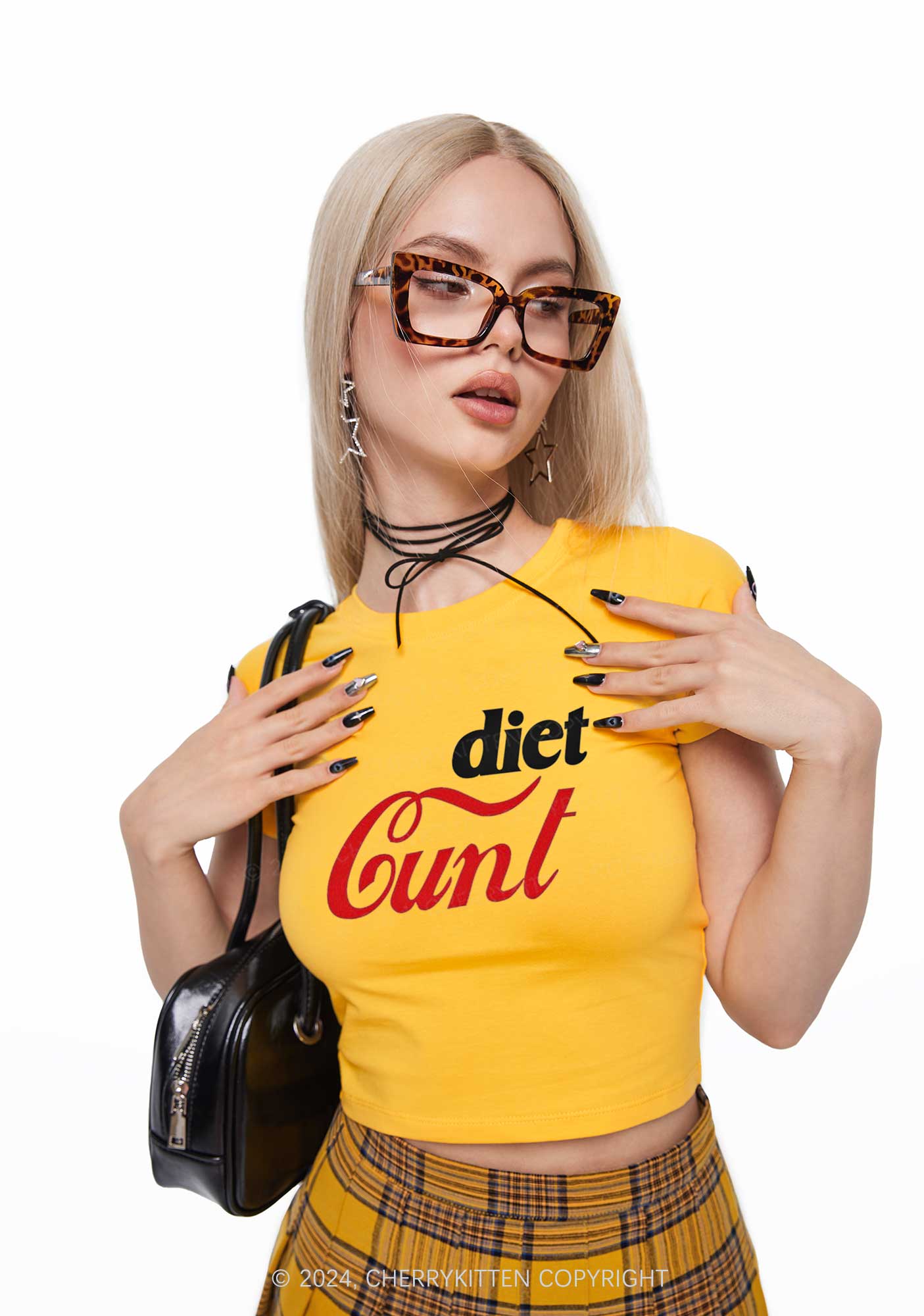 Diet Cxxt Y2K Baby Tee Cherrykitten