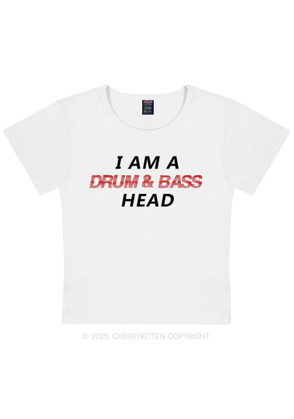 Drum Bass Head Y2K Baby Tee Cherrykitten