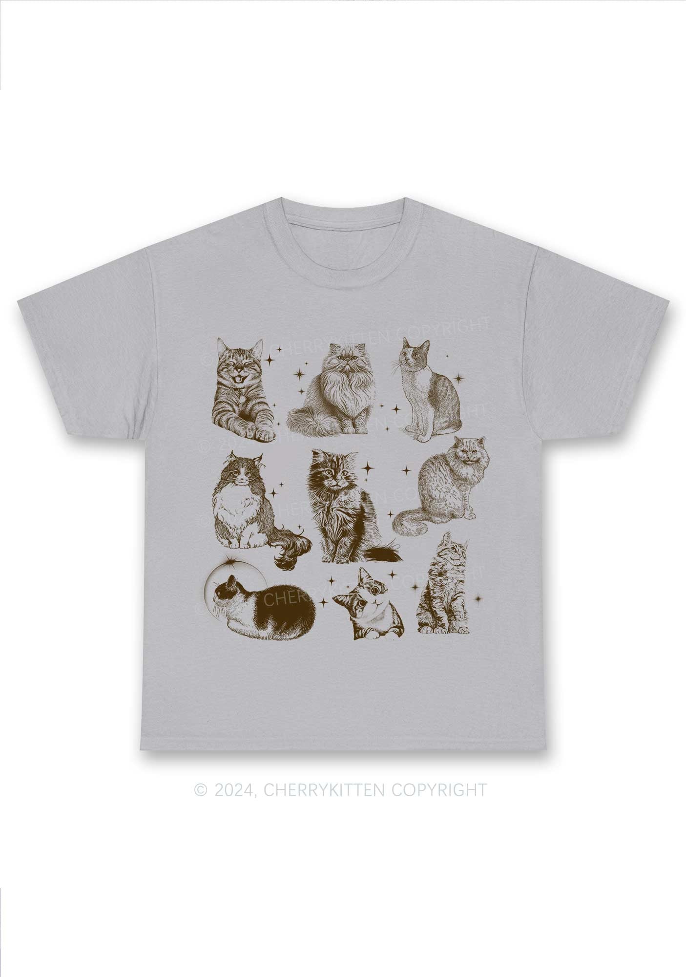Retro Kitten Y2K Chunky Shirt Cherrykitten