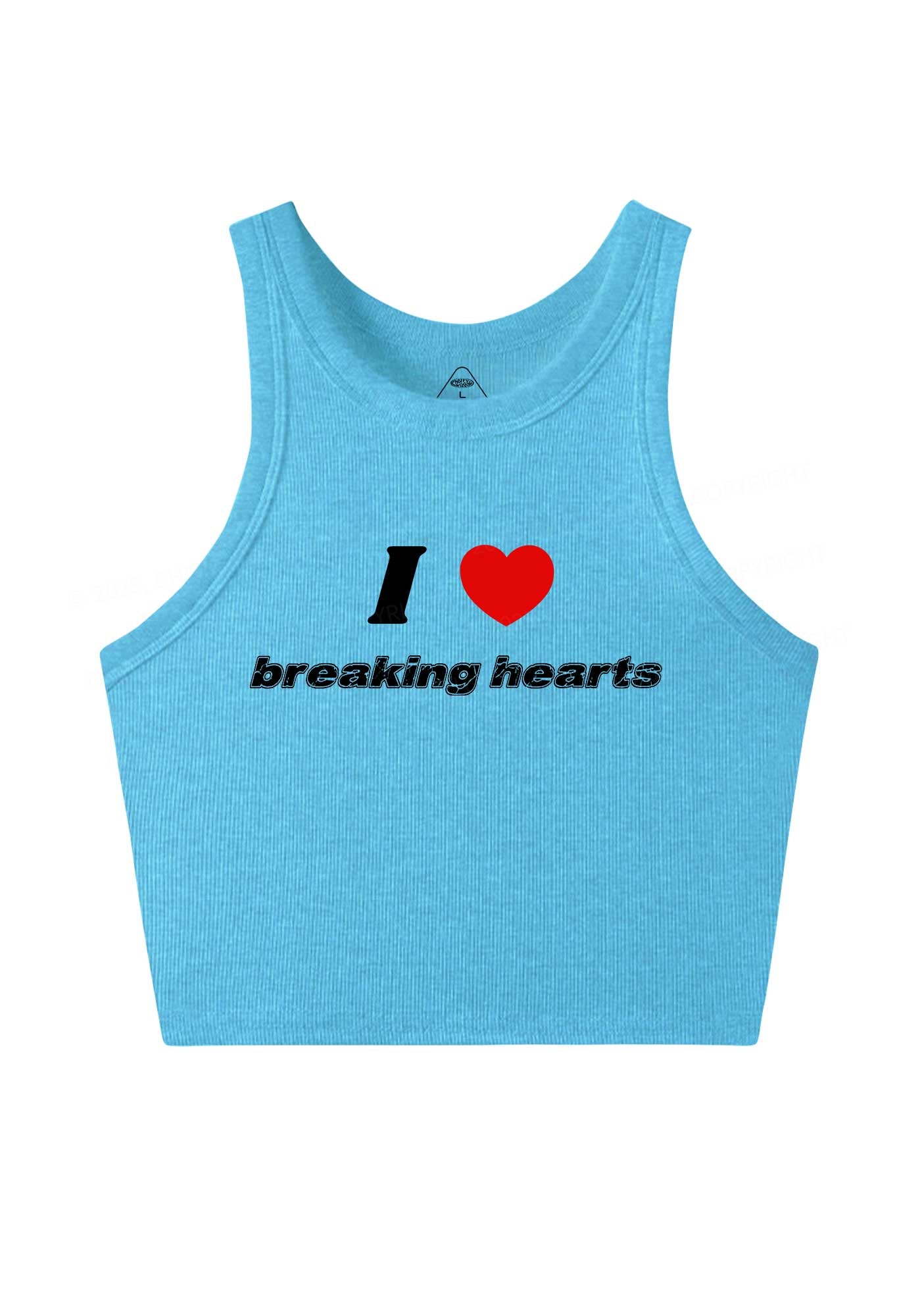 I Love Breaking Hearts Y2K Crop Tank Top Cherrykitten