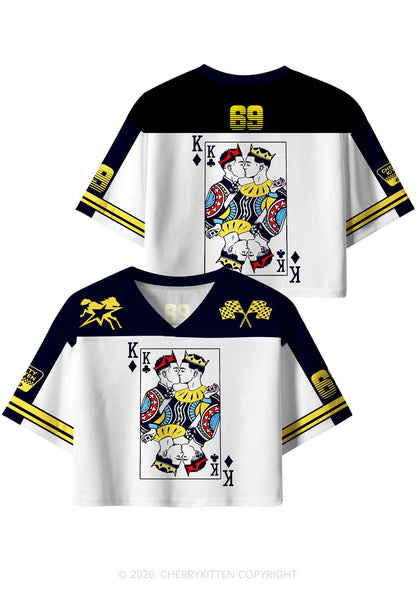 Black Gay King Pride Y2K Crop Sport Jersey Shirts Cherrykitten