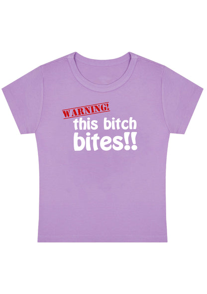 This Bxtch Bites Y2K Baby Tee