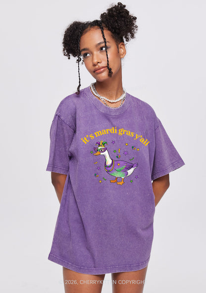 Its Mardi Gras Yall Y2K Shirts Washed Tee Cherrykitten