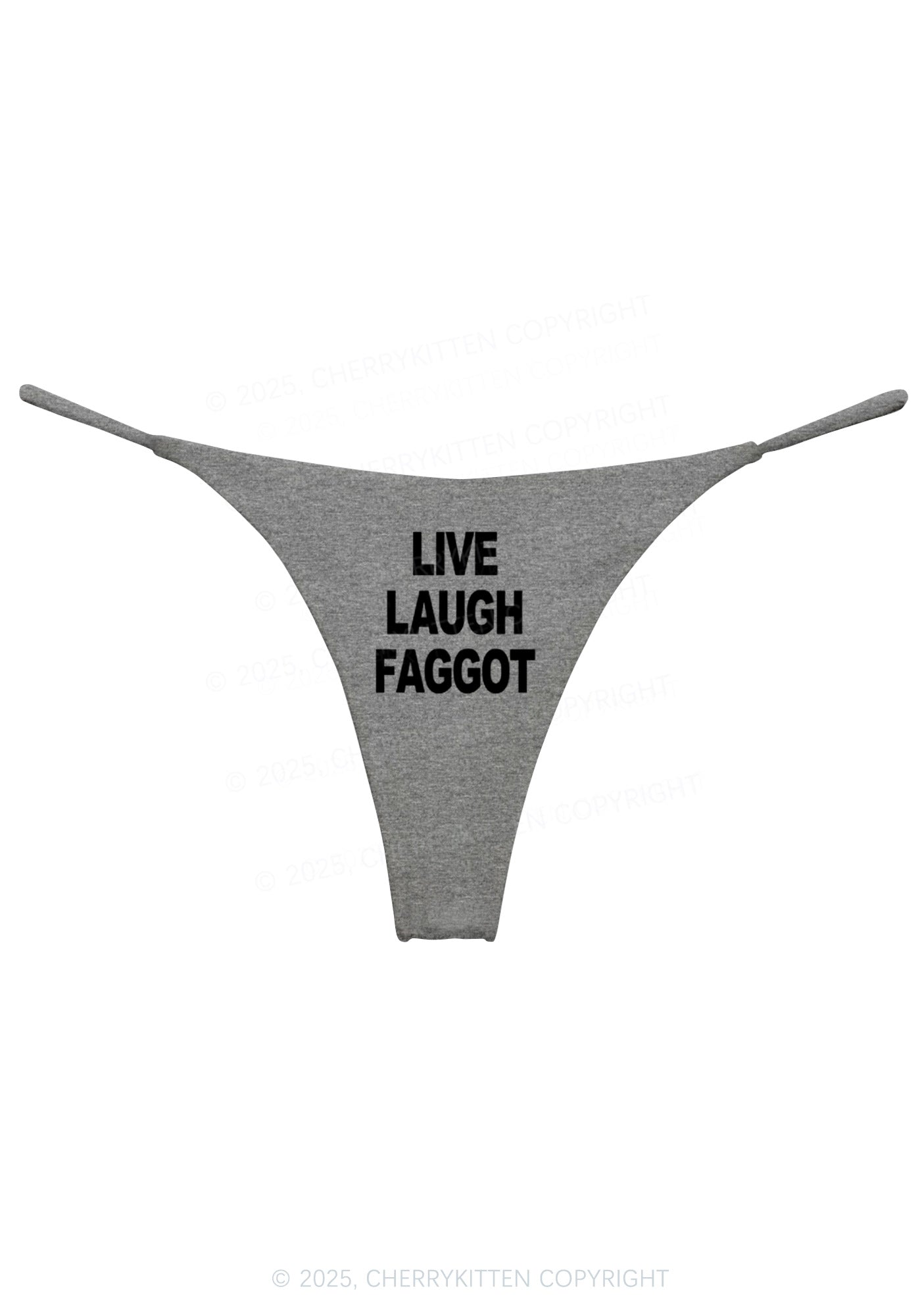 Live Laugh Faggot Pride Y2K Bikini String Thong Cherrykitten