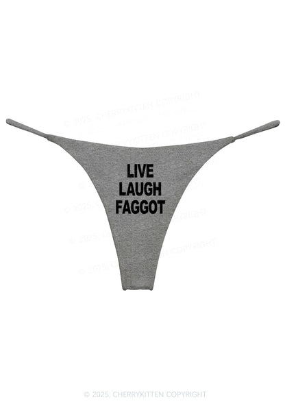 Live Laugh Faggot Pride Y2K Bikini String Thong Cherrykitten