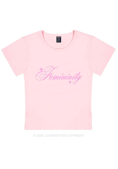 Femininity Pride Y2K Baby Tee Cherrykitten