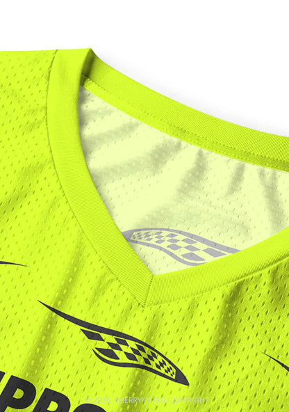 Lime Green I Support Gay Rights Pride Y2K Sport Jersey Tank Cherrykitten