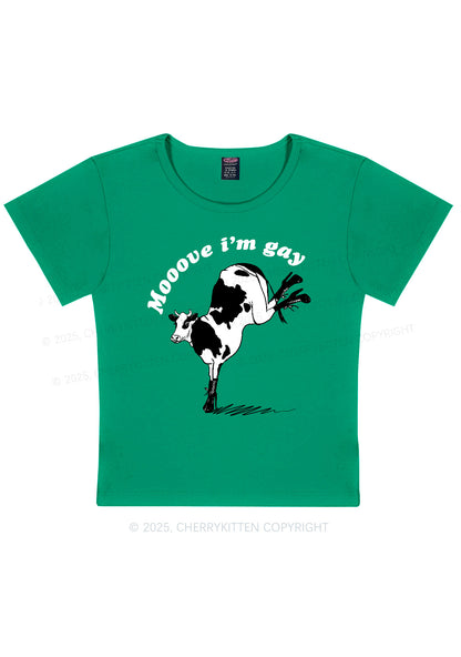 Mooove Im Gay Y2K Baby Tee Cherrykitten