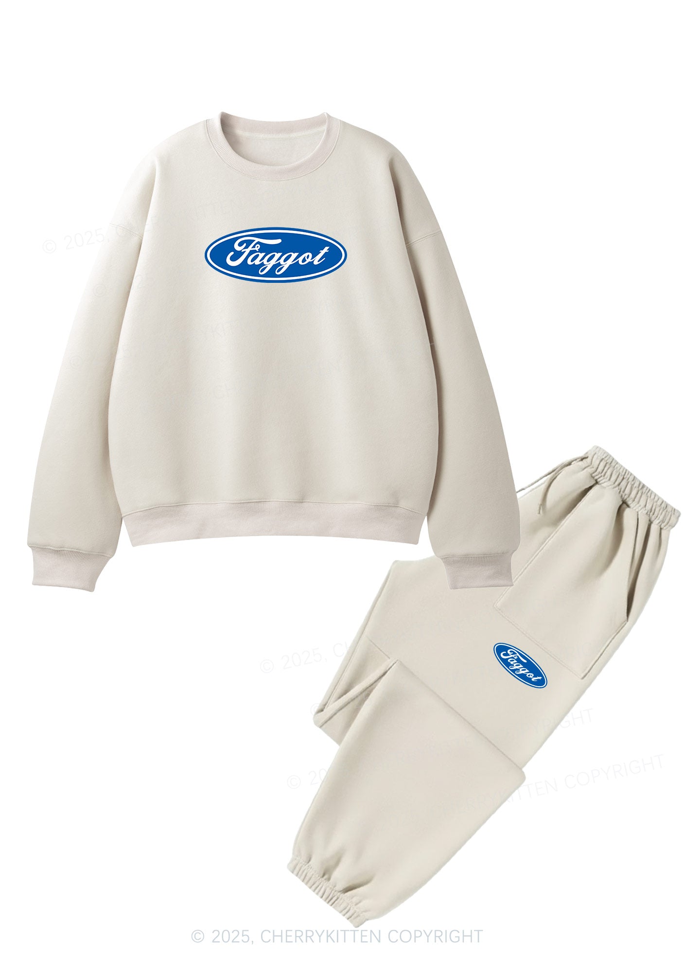 Faggot Pride Y2K Fleece Sweatshirts Set Cherrykitten