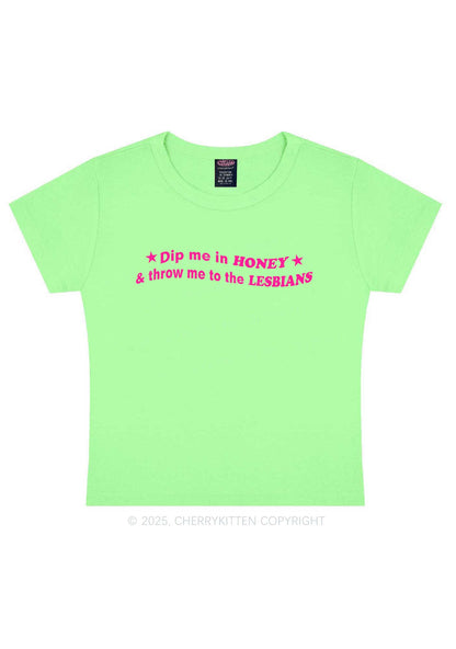 Honey Lesbians Pride Y2K Baby Tee Cherrykitten