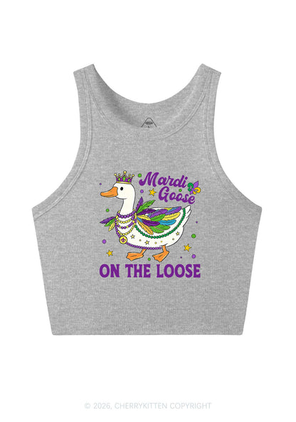 Mardi Goose On The Loose Y2K Crop Tank Top Cherrykitten