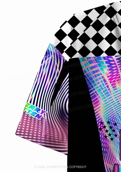 Hot Girls Love Drum And Bass Y2K Crop Sport Jersey Shirts Cherrykitten