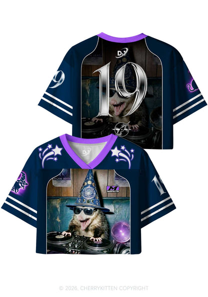 Wizard Opossum DJ Y2K Crop Sport Jersey Shirts Cherrykitten