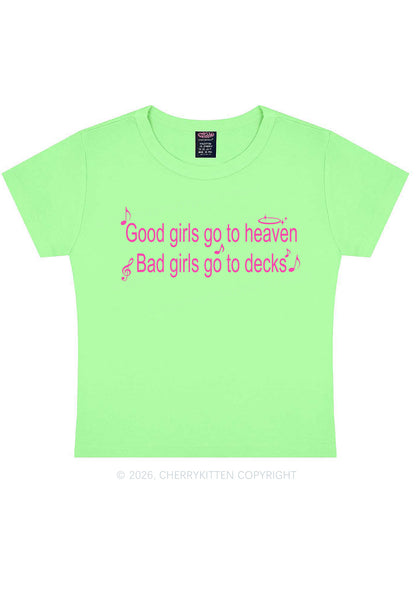 Bad Girls Go To Decks Y2K Baby Tee Cherrykitten