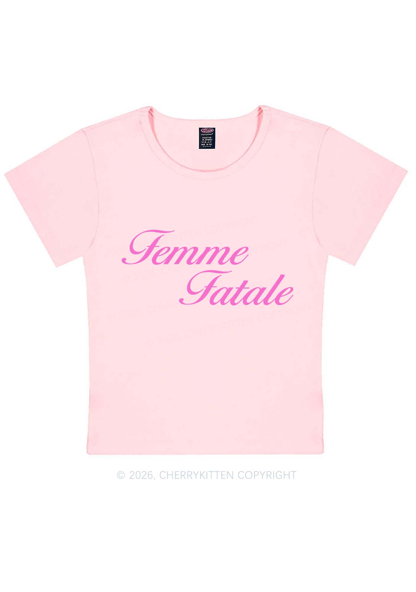 Femme Fatale Pride Y2K Baby Tee Cherrykitten