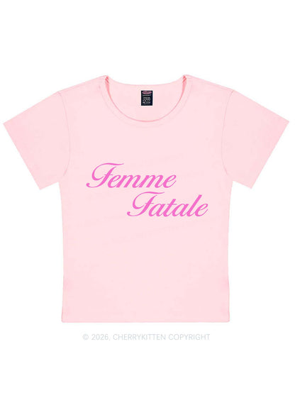 Femme Fatale Pride Y2K Baby Tee Cherrykitten