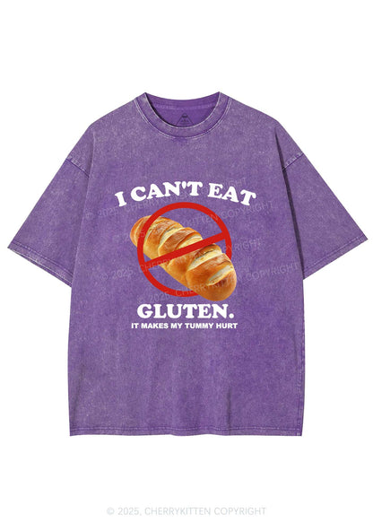 I Cant Eat Gluten Y2K Shirts Washed Tee Cherrykitten