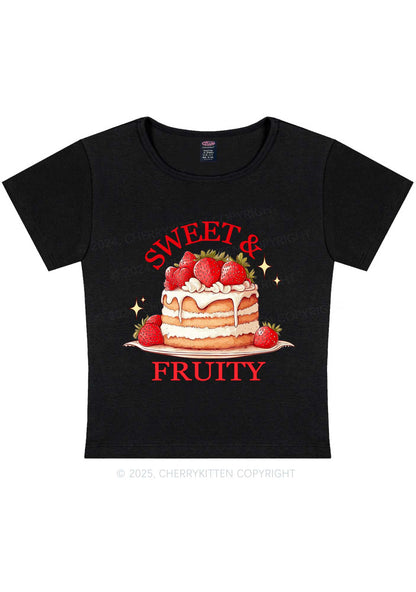 Sweet And Fruity Cake Y2K Baby Tee Cherrykitten