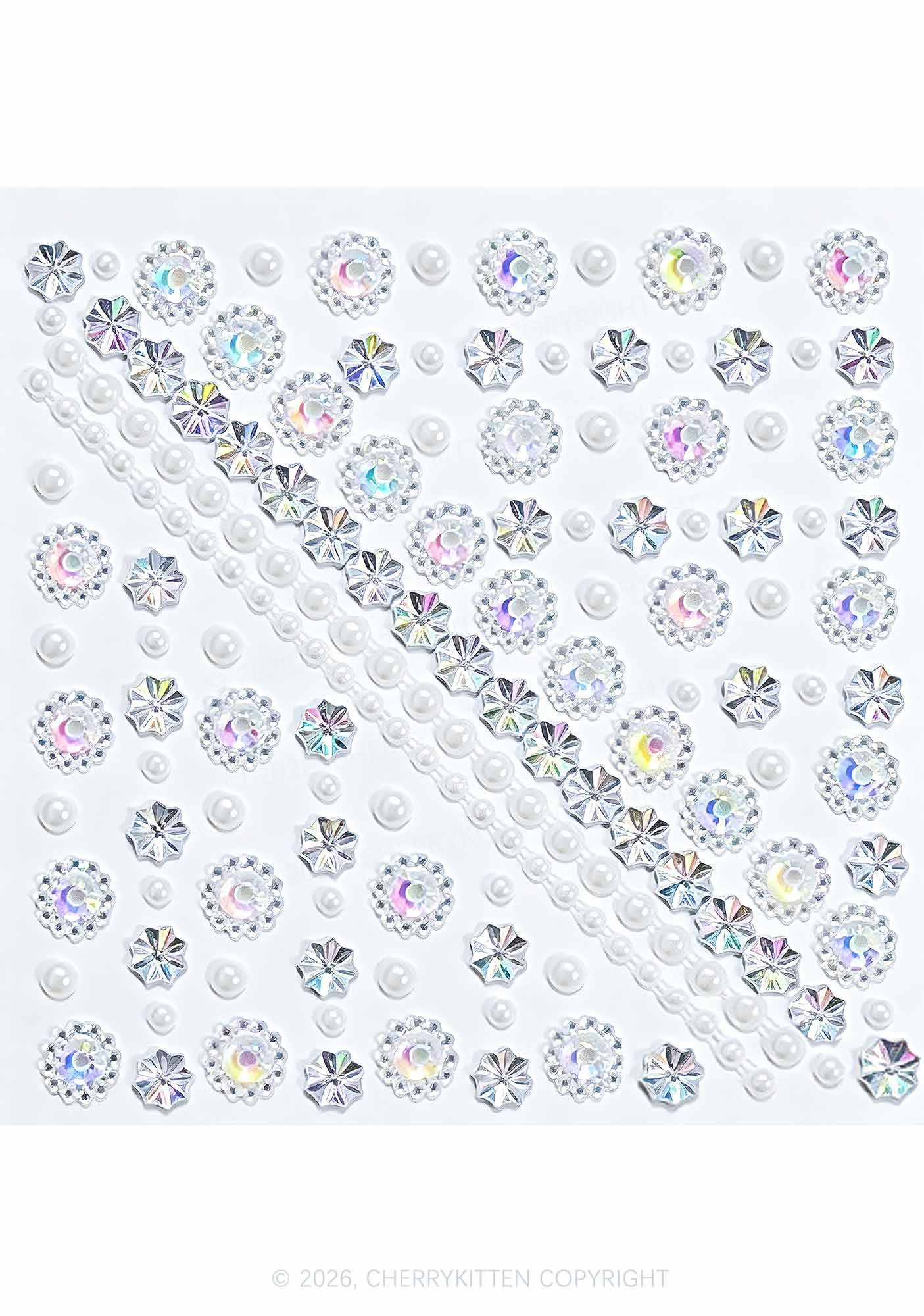 1pc Laser Rhinestone Y2K Face Sticker Cherrykitten