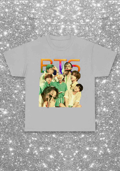 Rainbow Bangtan Kpop Y2K Chunky Shirt Cherrykitten