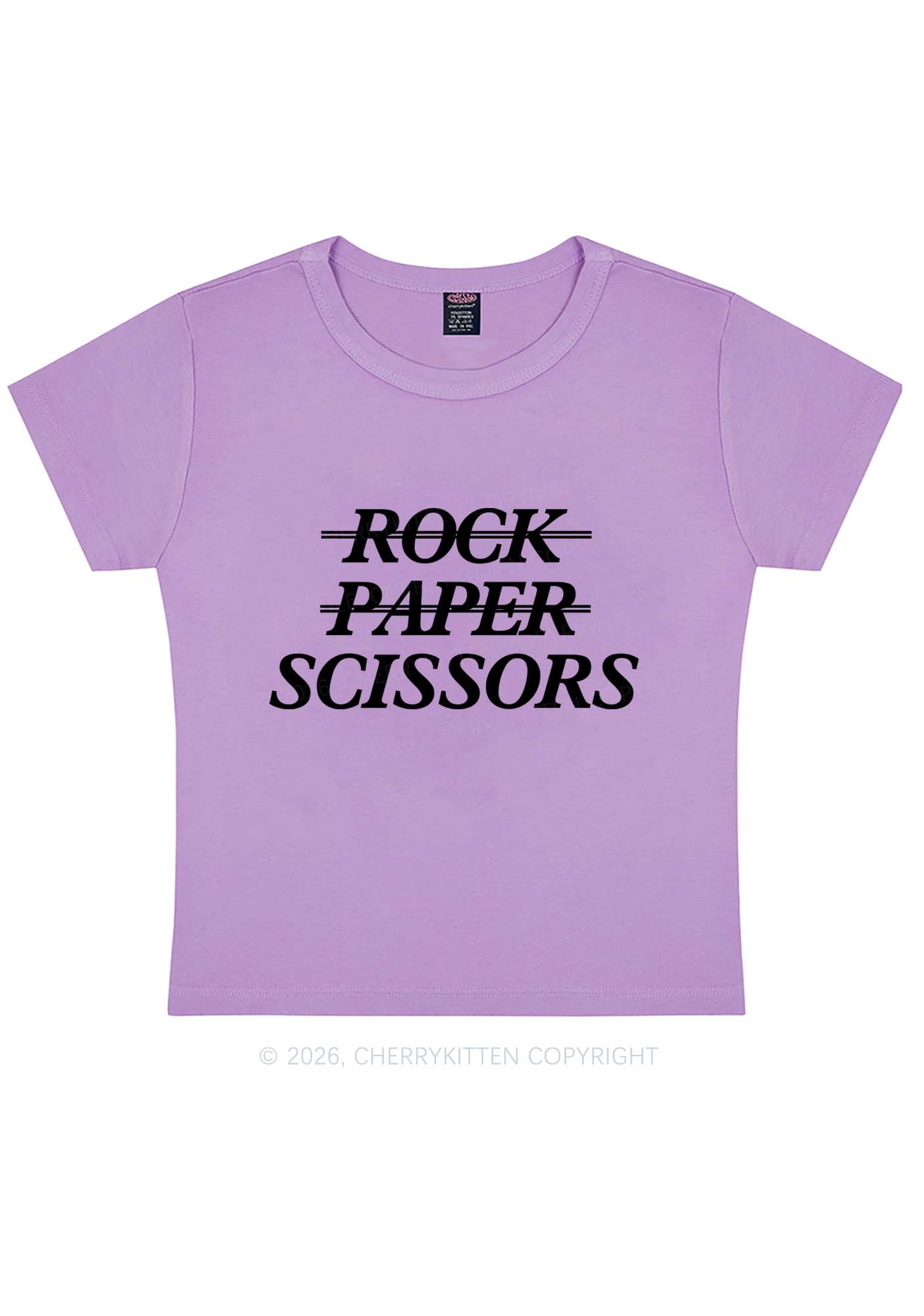 Rock Paper Scissors Pride Y2K Baby Tee Cherrykitten