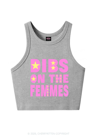 Dibs On The Femmes Pride Y2K Crop Tank Top Cherrykitten