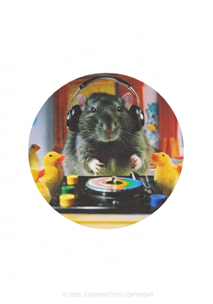 DJ Rat Duck Y2K Soft Magnetic Refrigerator Magnet Cherrykitten