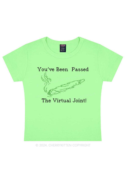 The Virtual Joint Y2K Baby Tee Cherrykitten
