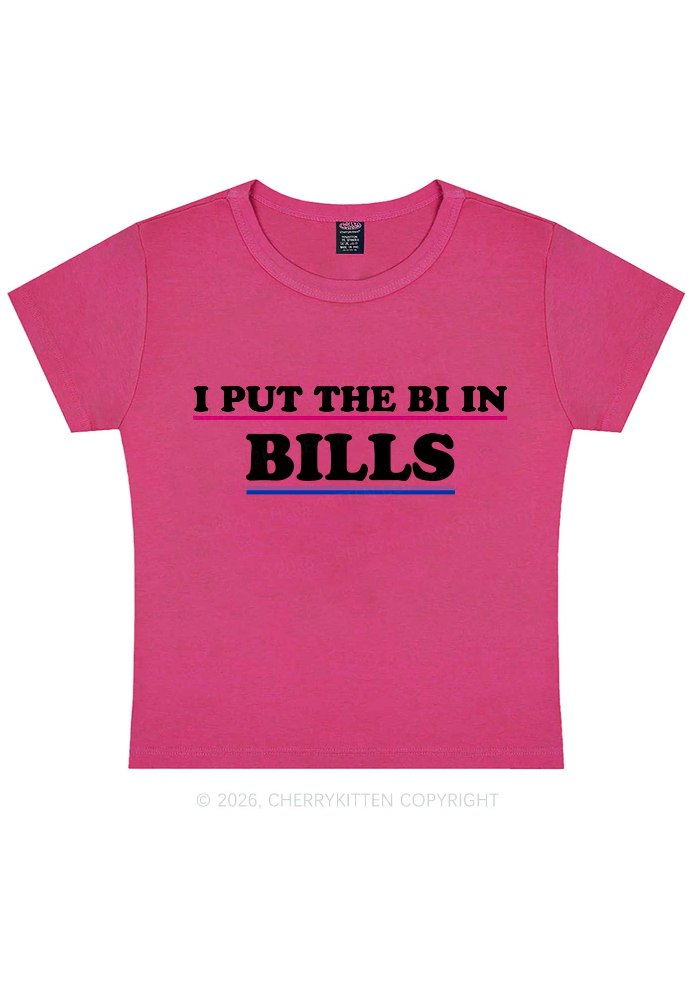 I Put The Bi In Bills Pride Y2K Baby Tee Cherrykitten