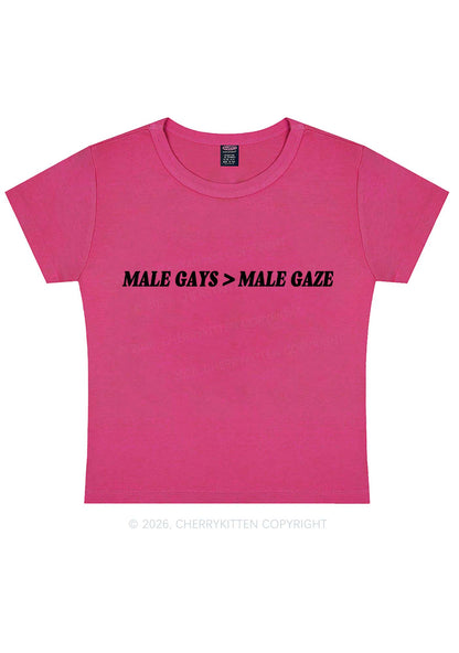 Male Gays Male Gaze Pride Y2K Baby Tee Cherrykitten