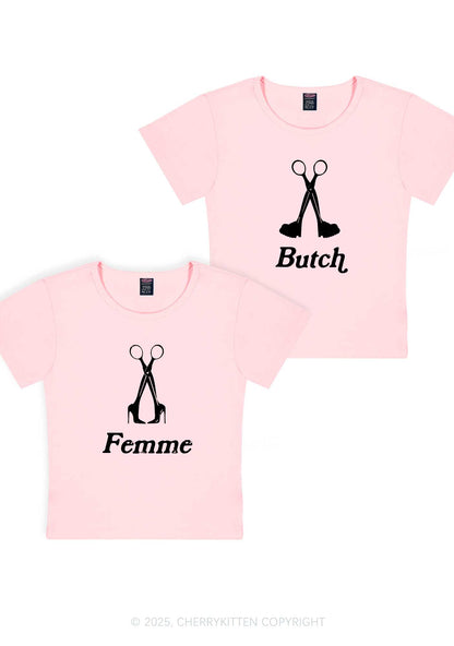 Femme Butch Scissors Y2K Valentine's Day Baby Tee Cherrykitten